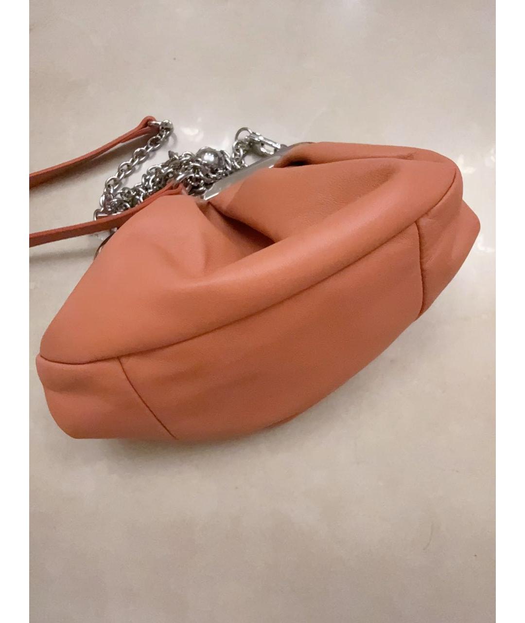 WEEKEND MAX MARA Коралловая кожаная сумка через плечо, фото 8