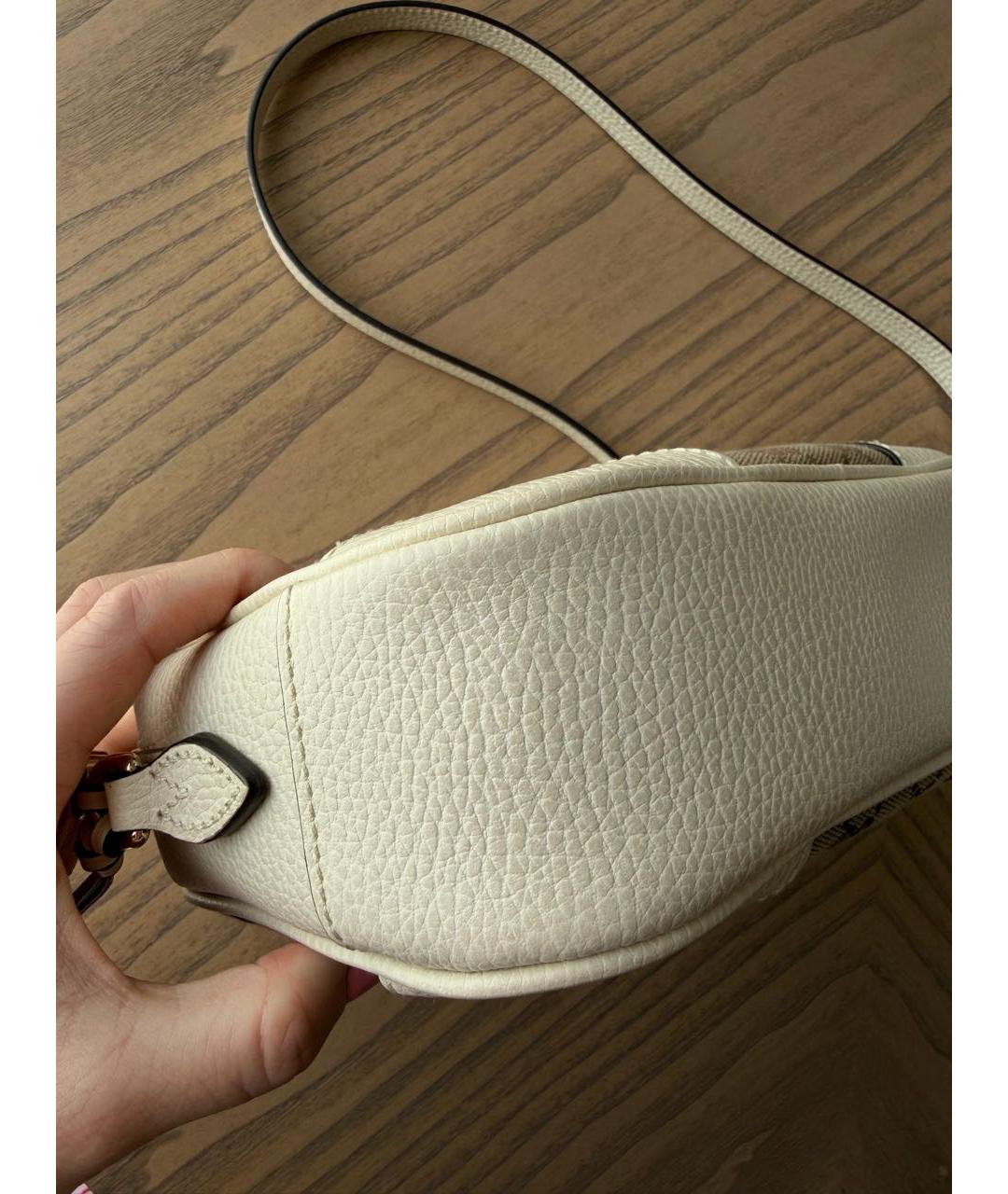 GUCCI Бежевая жаккардовая сумка через плечо, фото 2