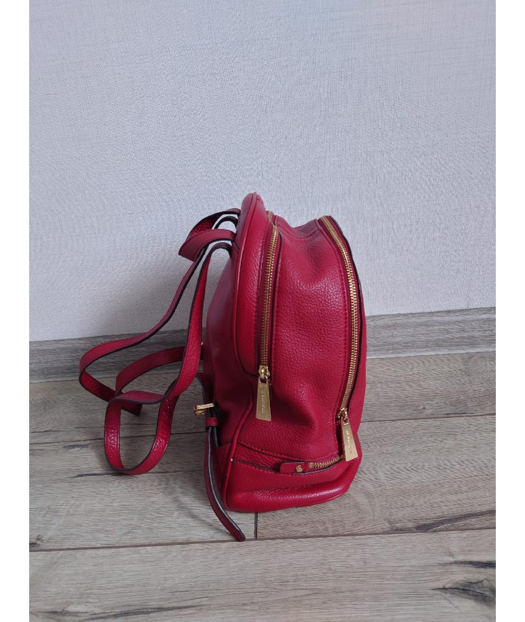 MICHAEL KORS Красный кожаный рюкзак, фото 2