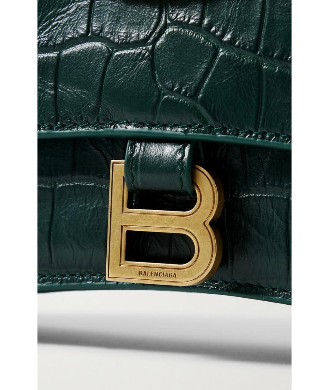 BALENCIAGA Зеленая кожаная сумка через плечо, фото 5