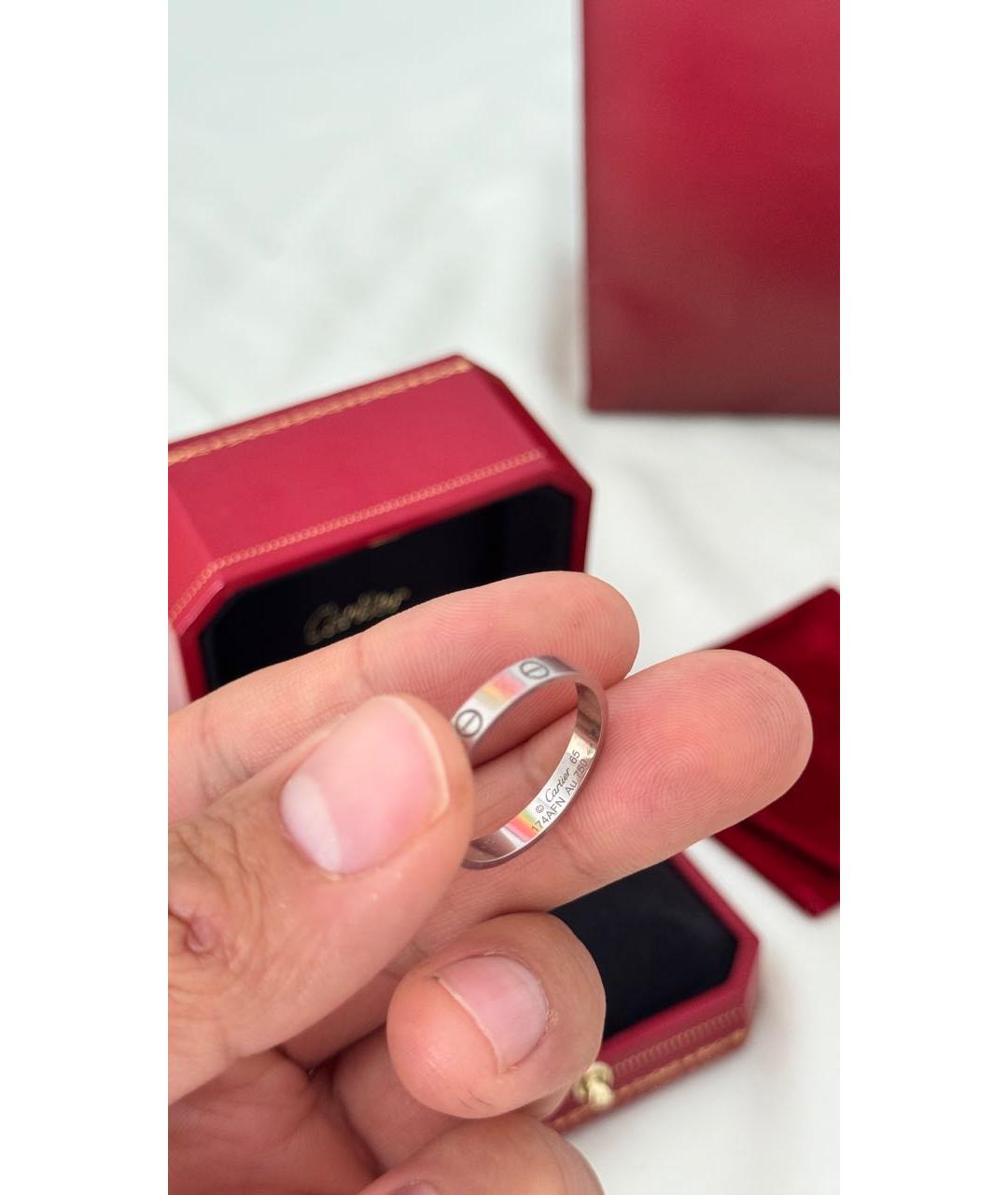 CARTIER Серебряное платиновое кольцо, фото 4