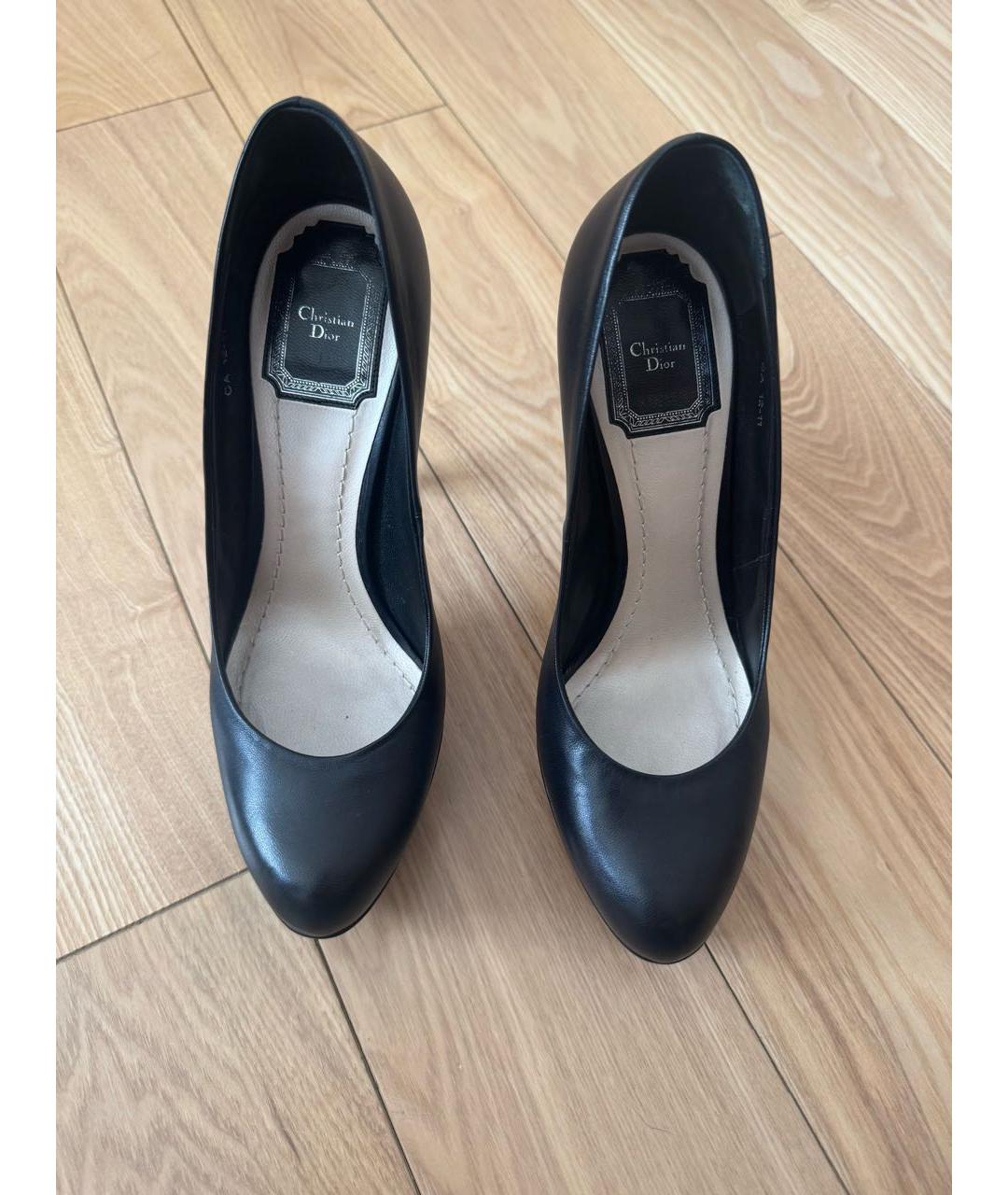 CHRISTIAN DIOR Черные кожаные туфли, фото 2