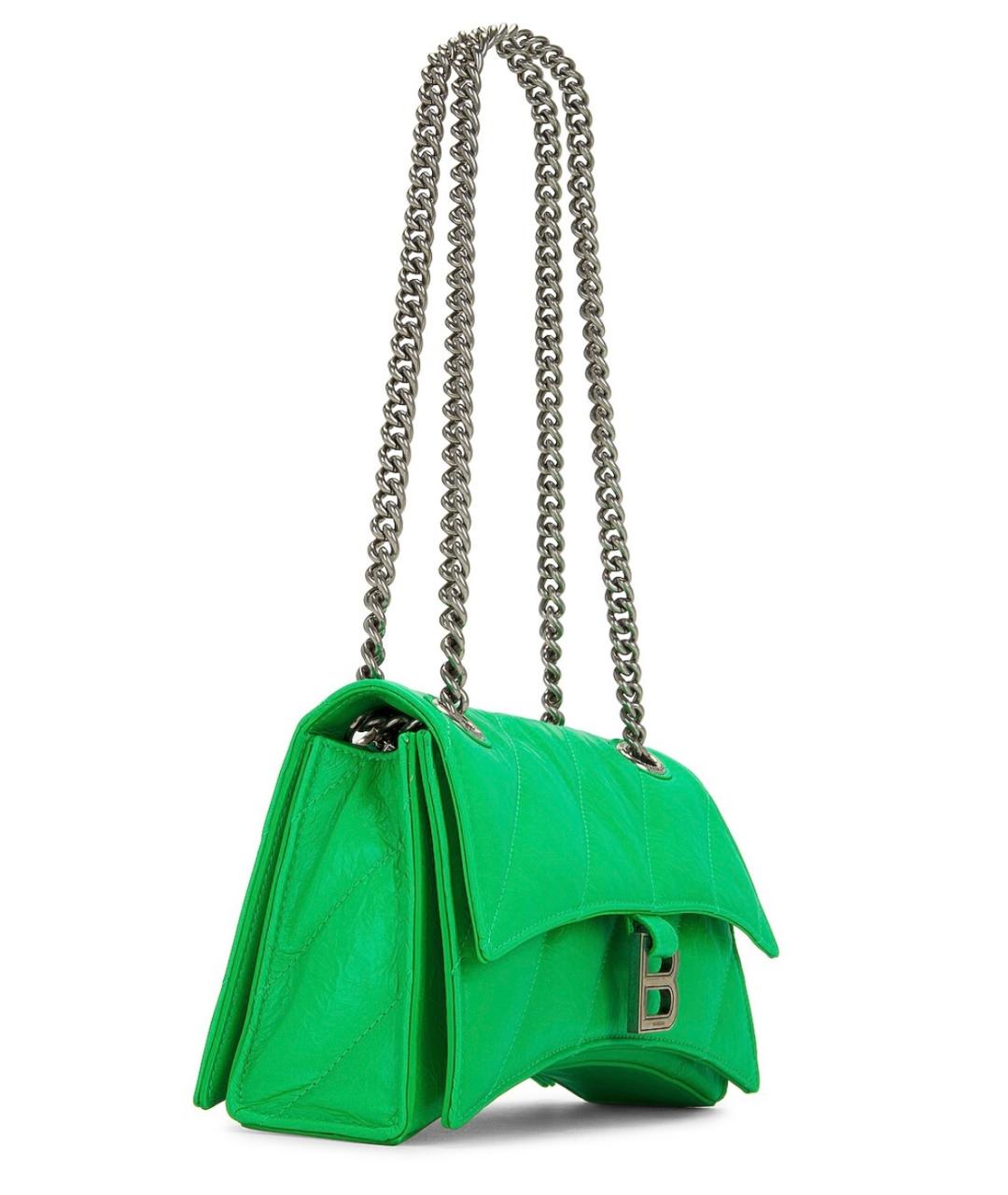 BALENCIAGA Зеленая кожаная сумка через плечо, фото 4