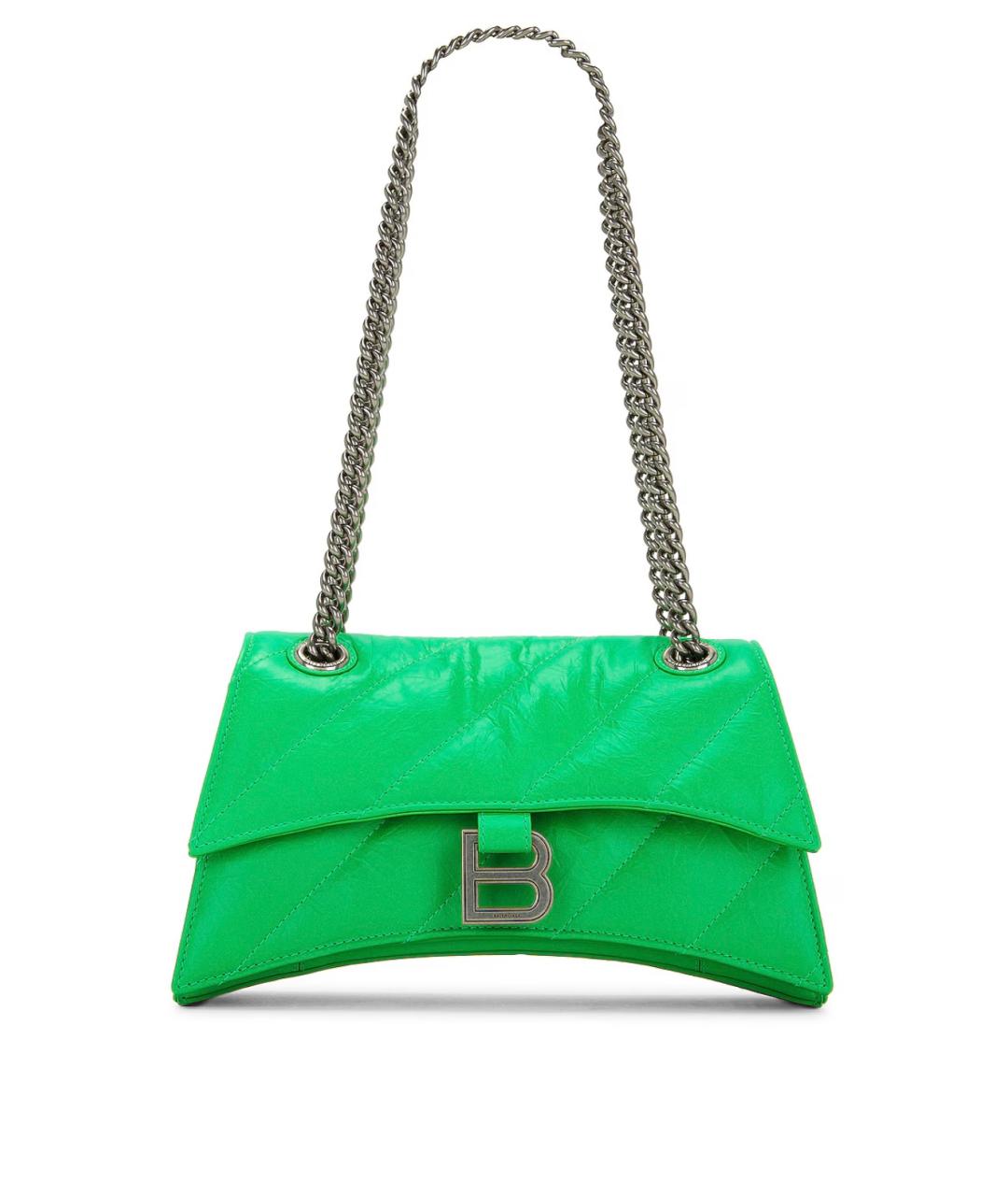 BALENCIAGA Зеленая кожаная сумка через плечо, фото 3