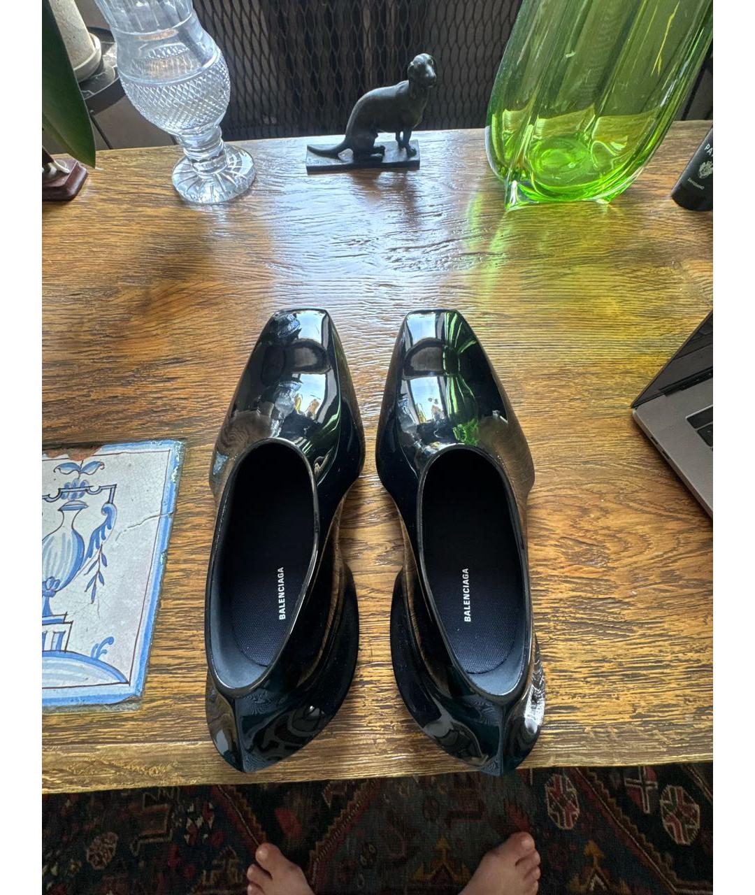 BALENCIAGA Черные резиновые низкие ботинки, фото 3