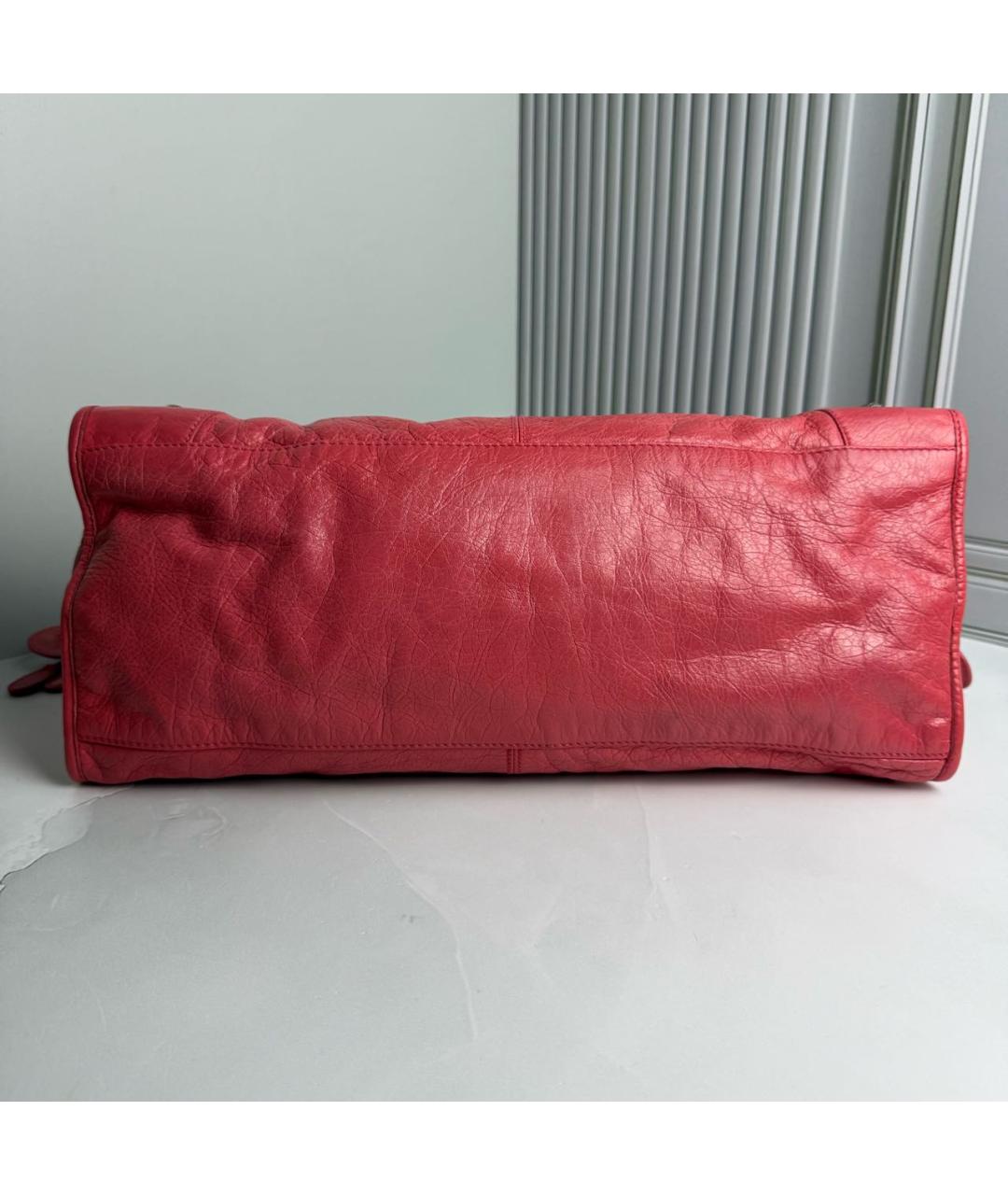 BALENCIAGA Розовая кожаная сумка с короткими ручками, фото 6