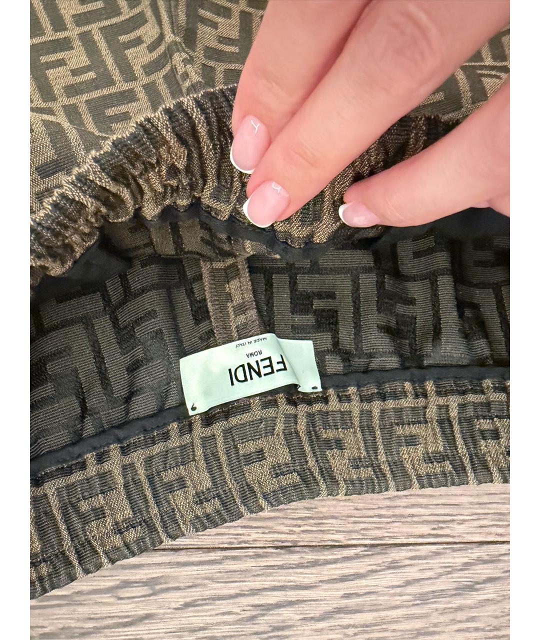 FENDI Коричневые шорты, фото 2
