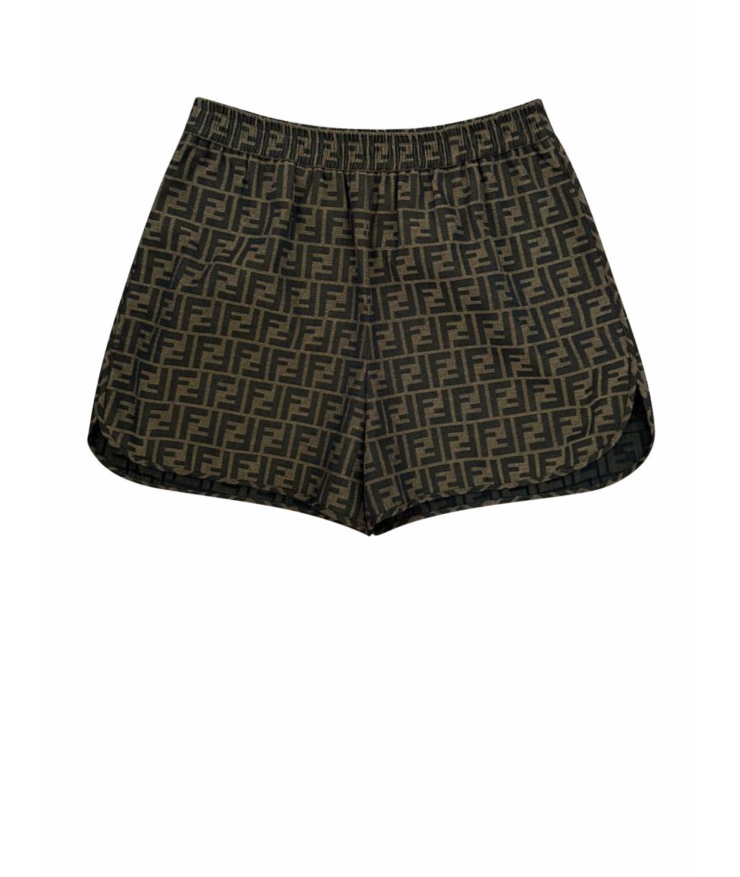 FENDI Коричневые шорты, фото 1