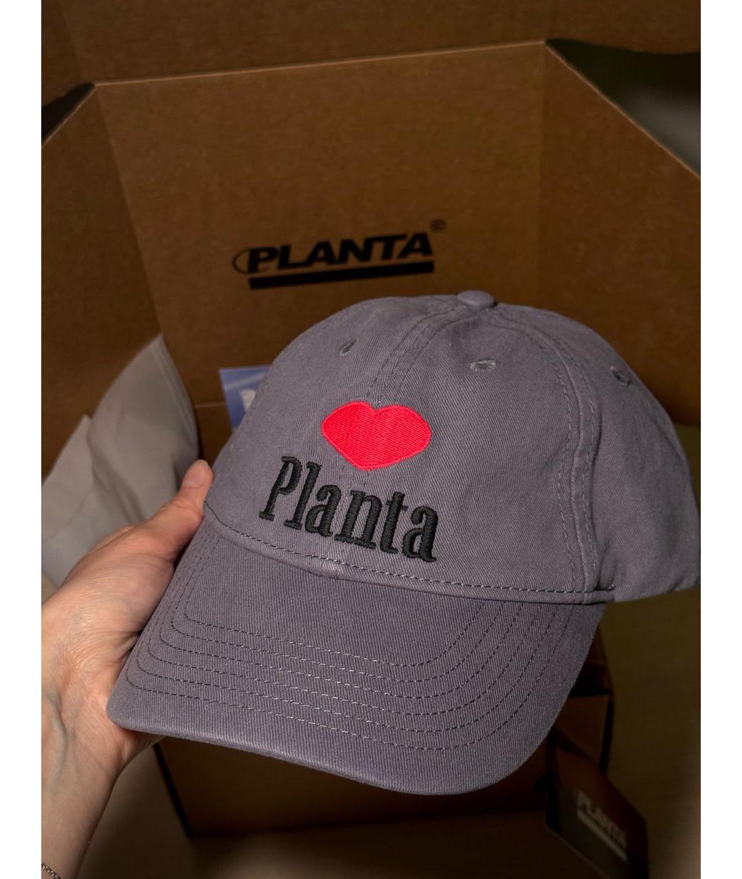 PLANTA ROSA Антрацитовая хлопковая кепка, фото 2