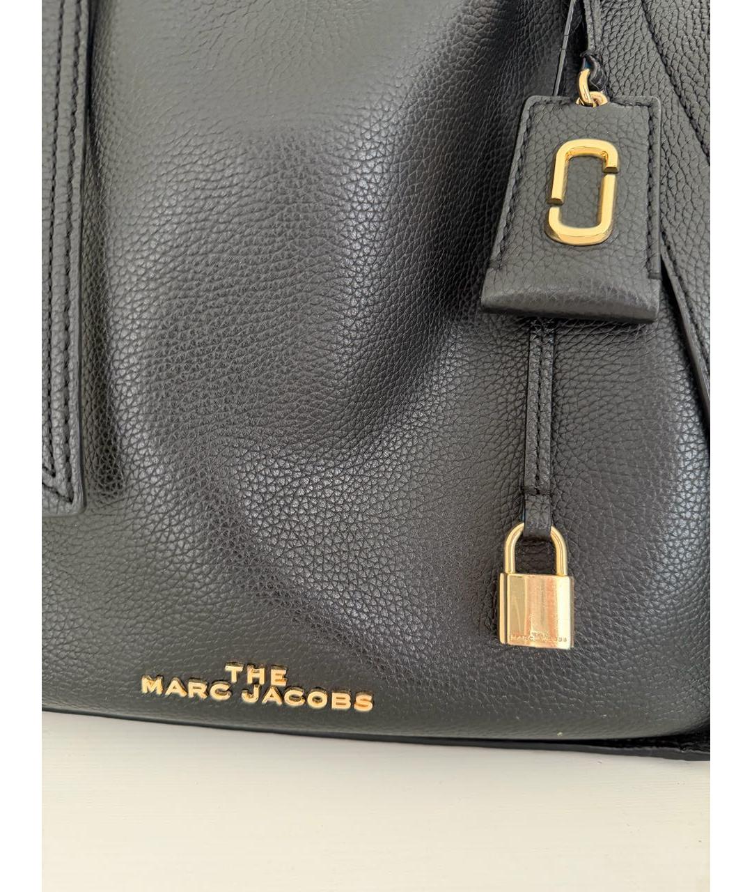 MARC JACOBS Черная кожаная сумка тоут, фото 3