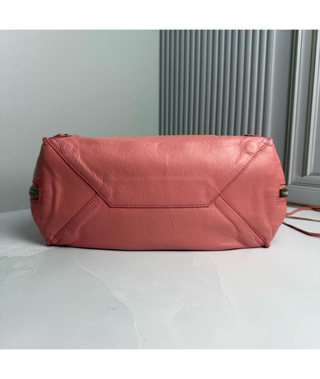 BALENCIAGA Розовая кожаная сумка с короткими ручками, фото 2