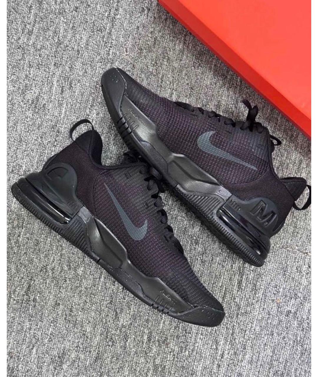 NIKE Черные текстильные низкие кроссовки / кеды, фото 6
