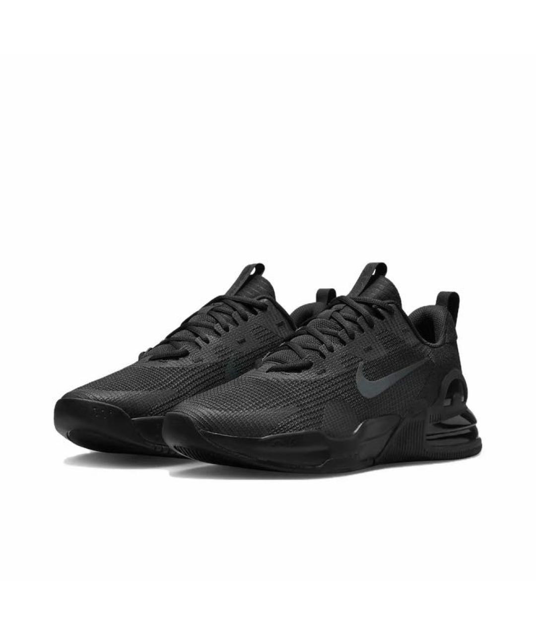 NIKE Черные текстильные низкие кроссовки / кеды, фото 2