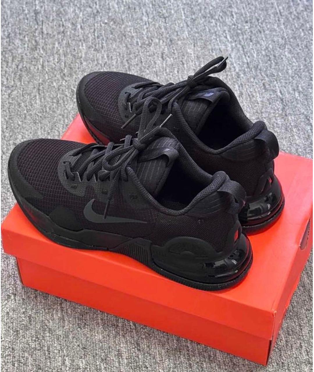 NIKE Черные текстильные низкие кроссовки / кеды, фото 7