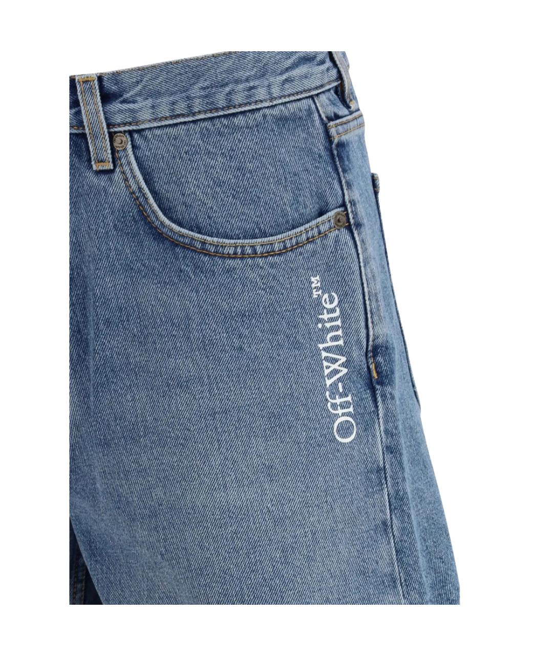 OFF-WHITE Синие хлопковые шорты, фото 3