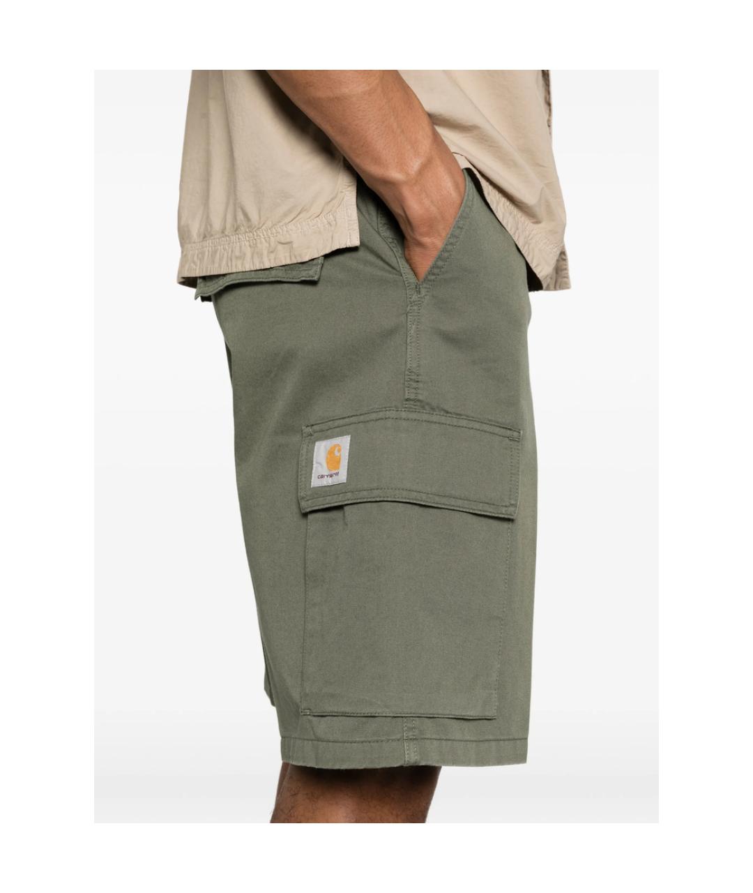 CARHARTT Зеленые хлопковые шорты, фото 4