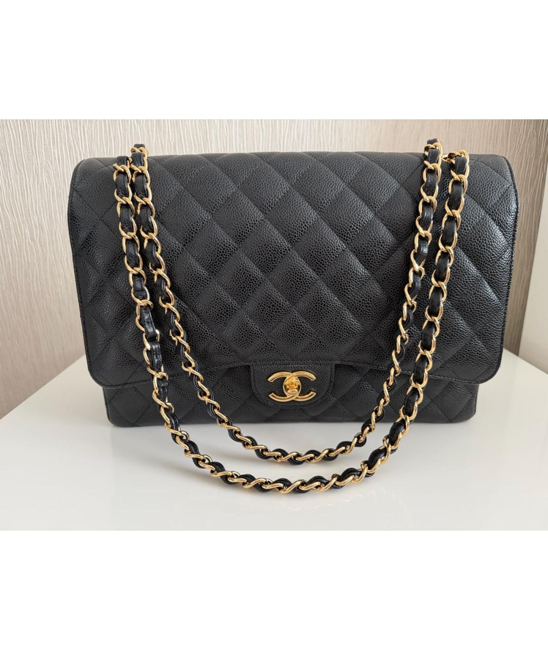 CHANEL Черная кожаная сумка через плечо, фото 8