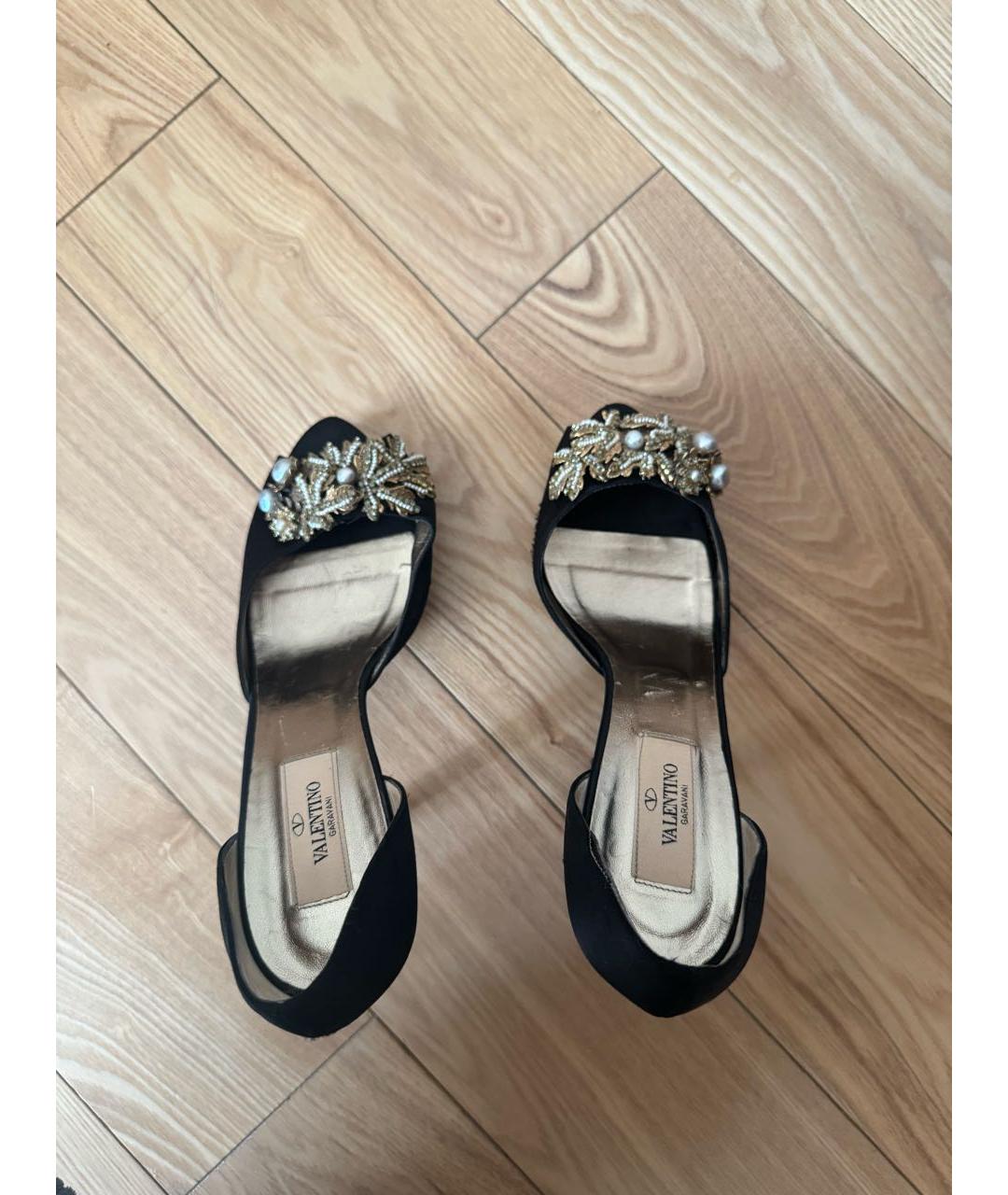 VALENTINO Черные текстильные туфли, фото 3