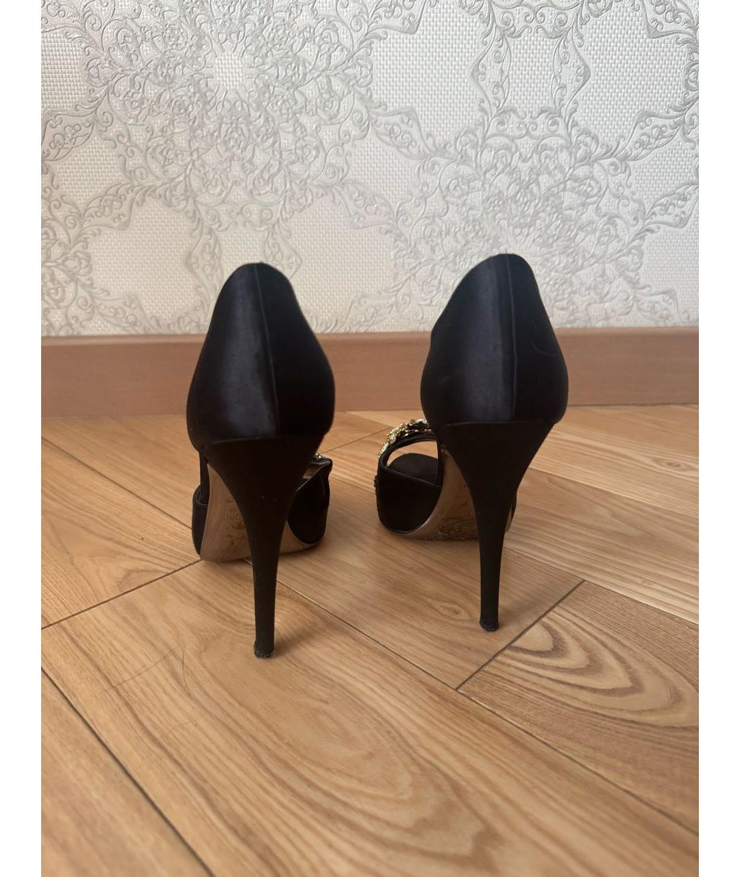 VALENTINO Черные текстильные туфли, фото 4