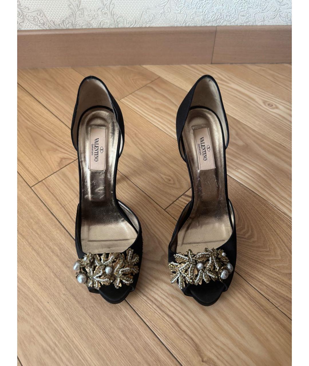 VALENTINO Черные текстильные туфли, фото 2