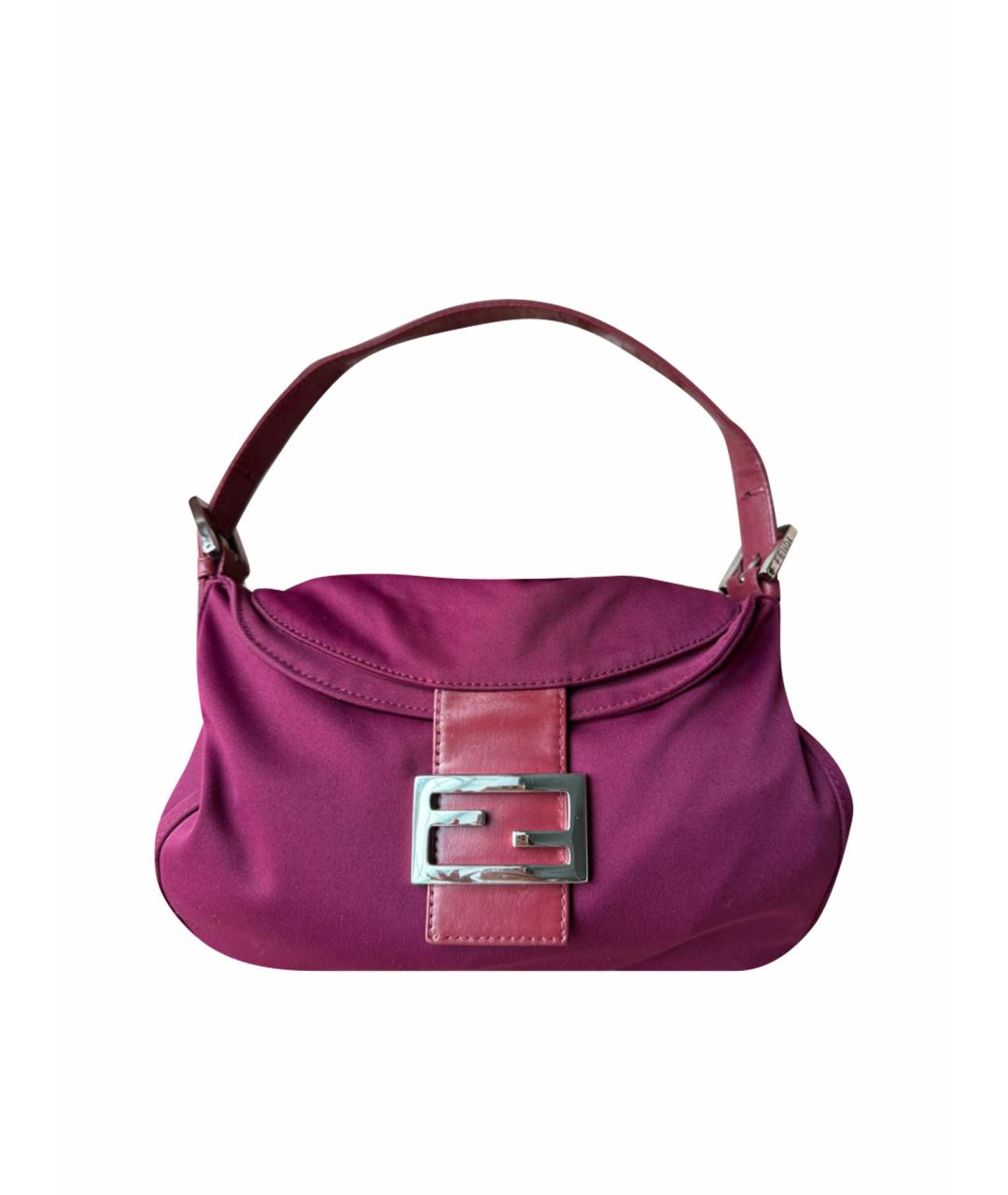 FENDI Фуксия тканевая сумка с короткими ручками, фото 1