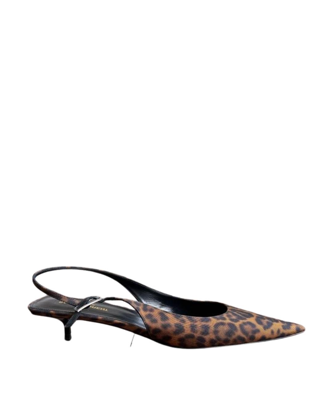 SAINT LAURENT Мульти текстильные лодочки на низком каблуке, фото 1