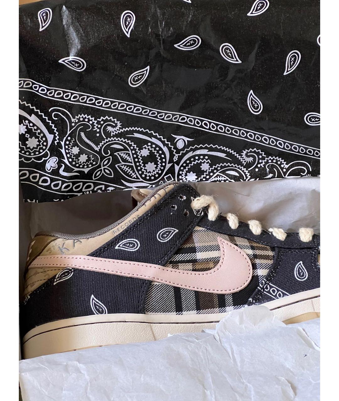 NIKE Бежевые нубуковые низкие кроссовки / кеды, фото 8