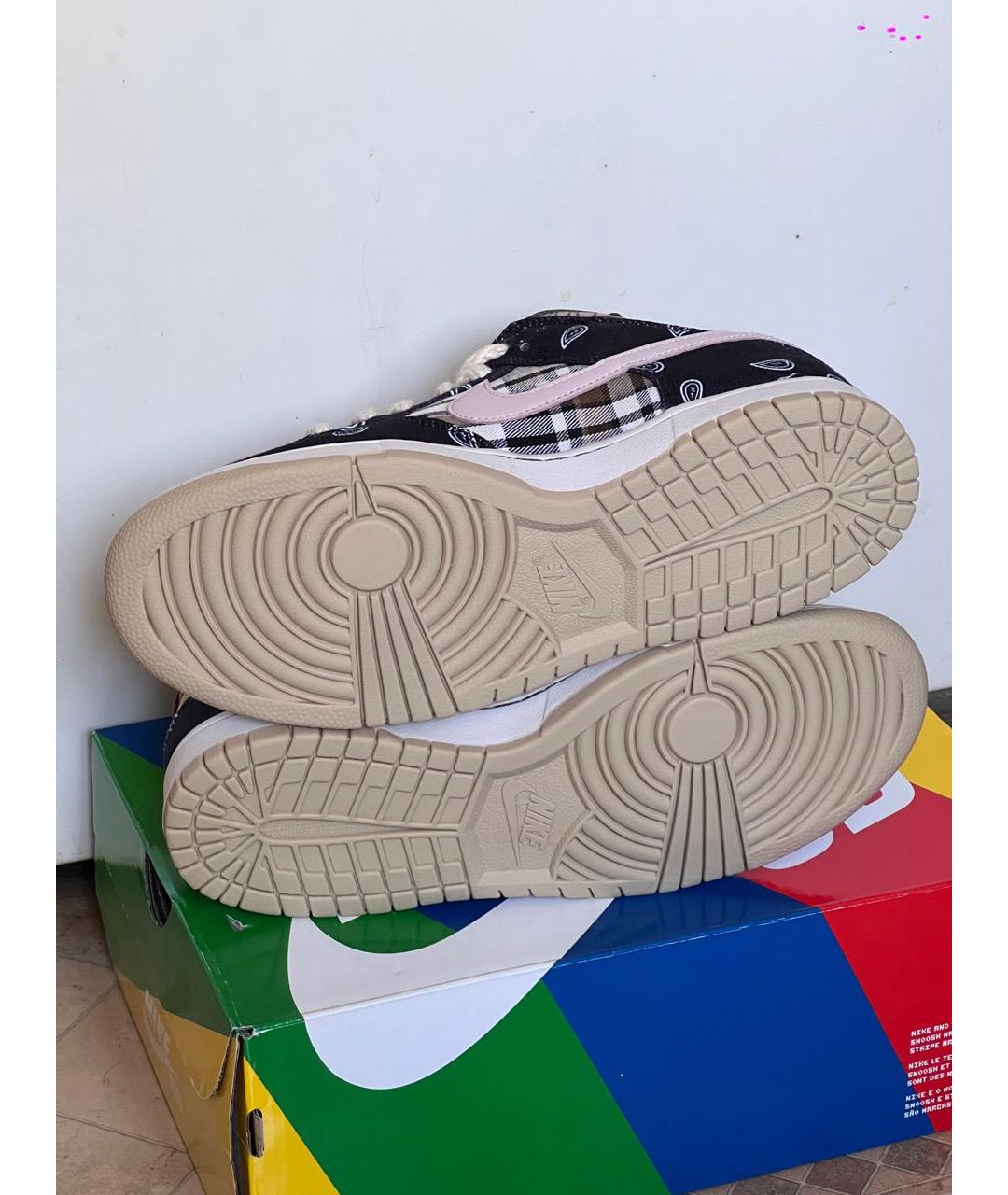 NIKE Бежевые нубуковые низкие кроссовки / кеды, фото 6