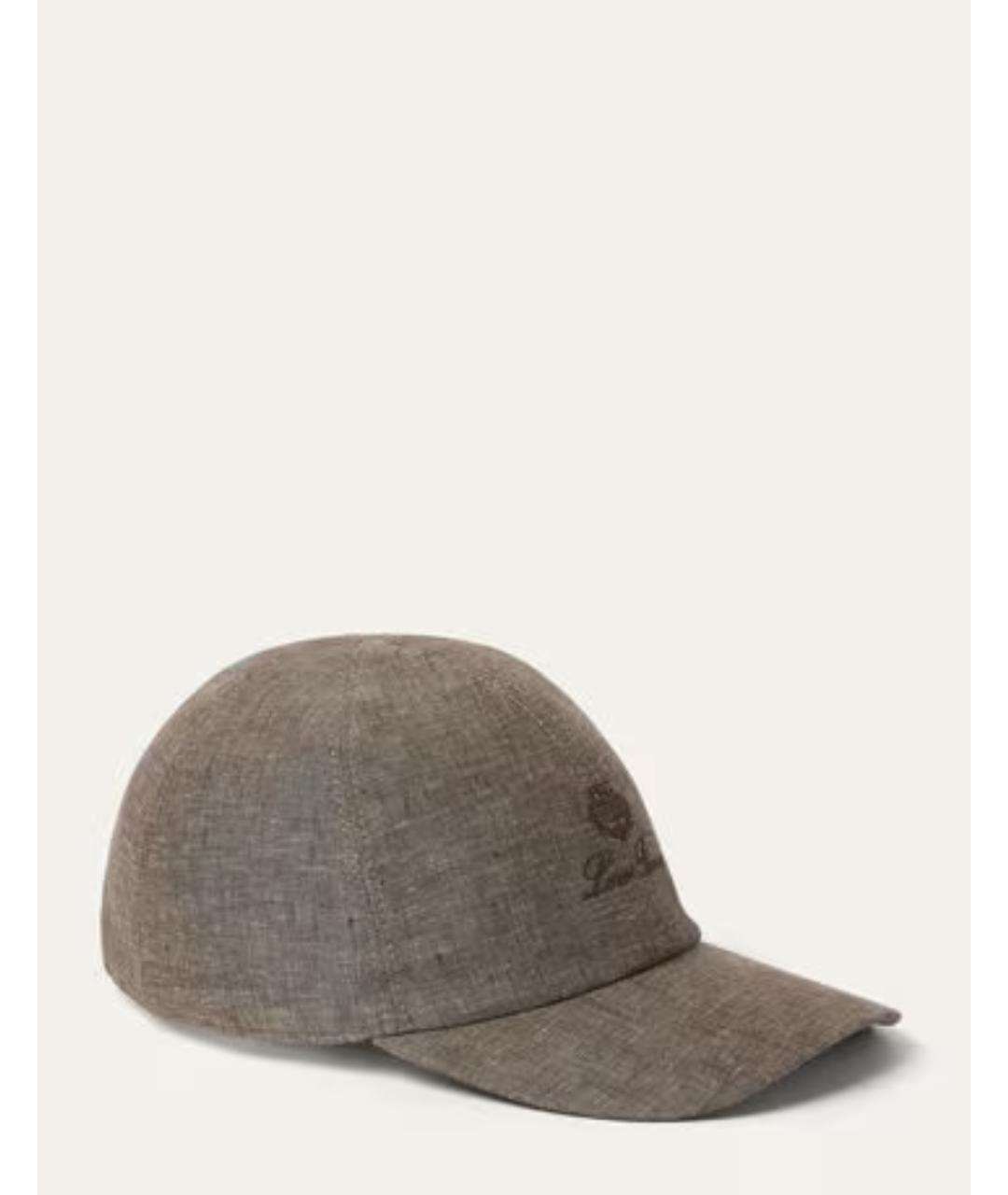 LORO PIANA Коричневая льняная кепка/бейсболка, фото 5