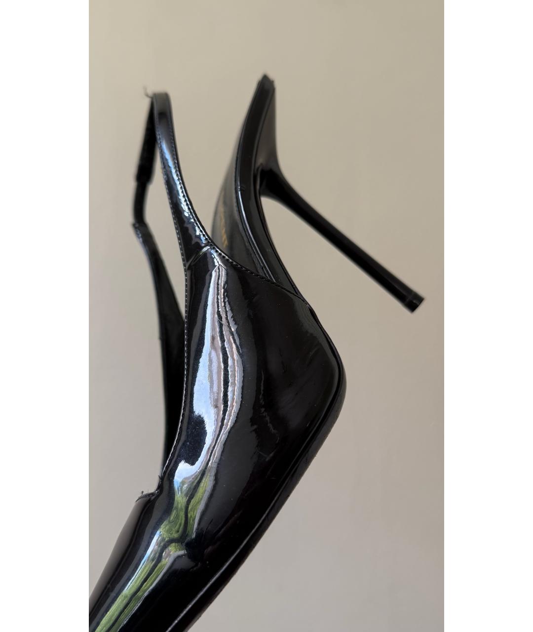 SAINT LAURENT Черные кожаные туфли, фото 6