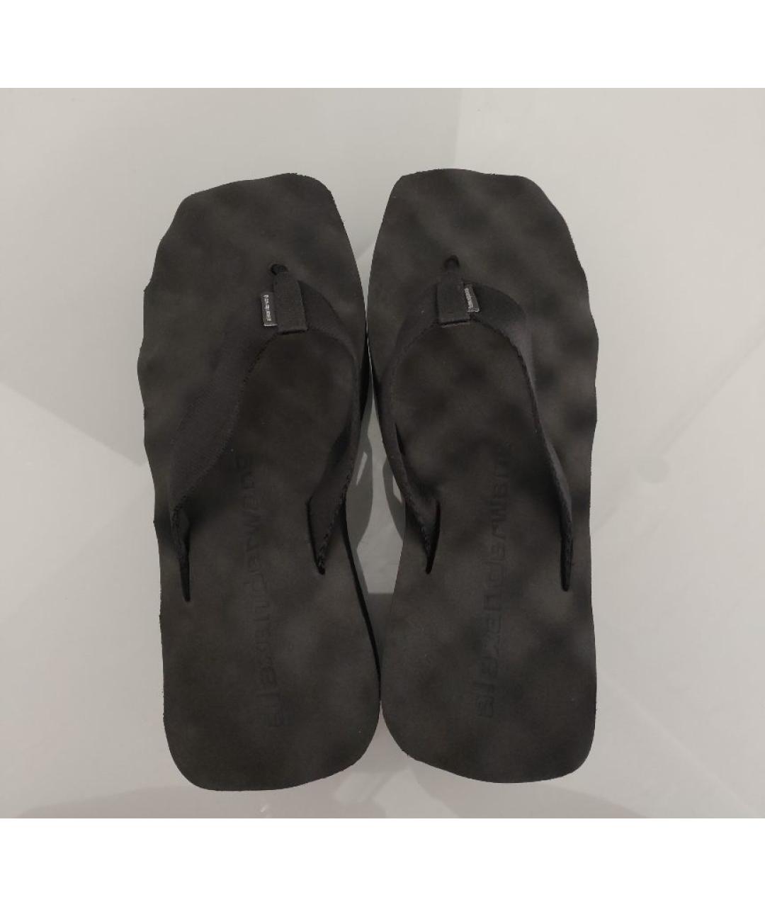 ALEXANDER WANG Черные шлепанцы, фото 3