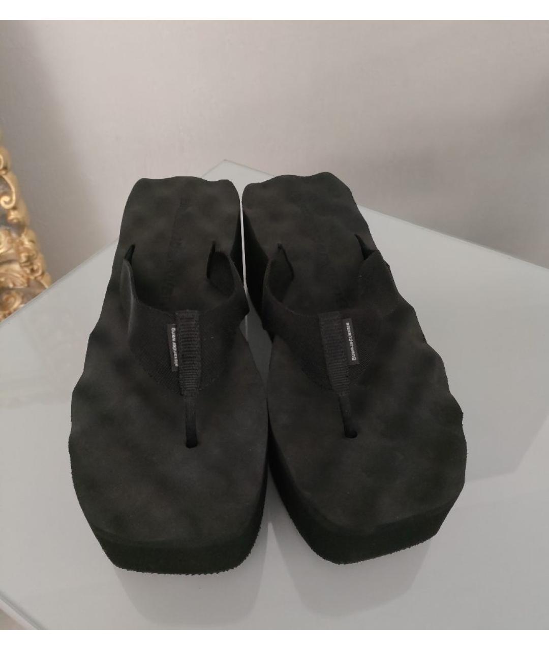 ALEXANDER WANG Черные шлепанцы, фото 2