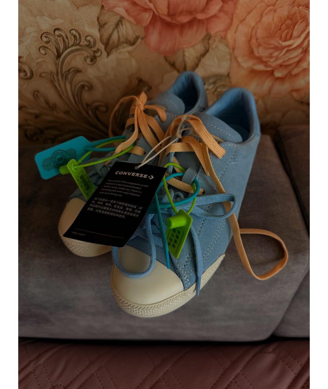 CONVERSE Голубые замшевые кеды, фото 3