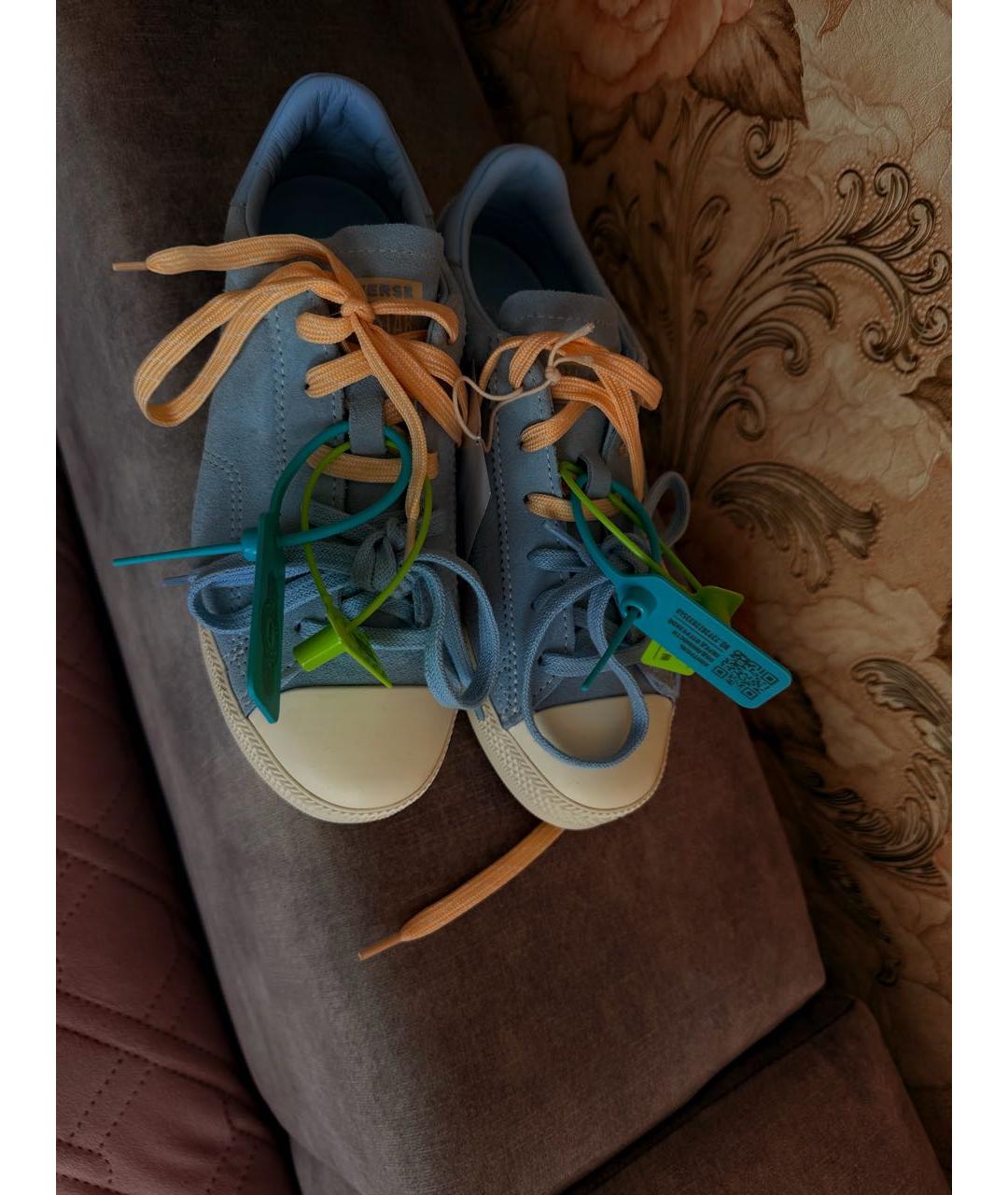 CONVERSE Голубые замшевые кеды, фото 2