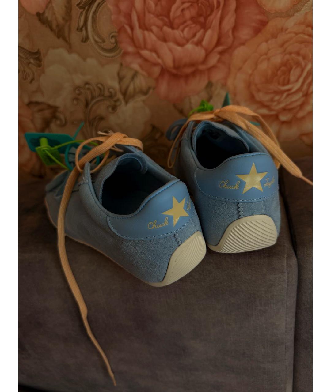 CONVERSE Голубые замшевые кеды, фото 4