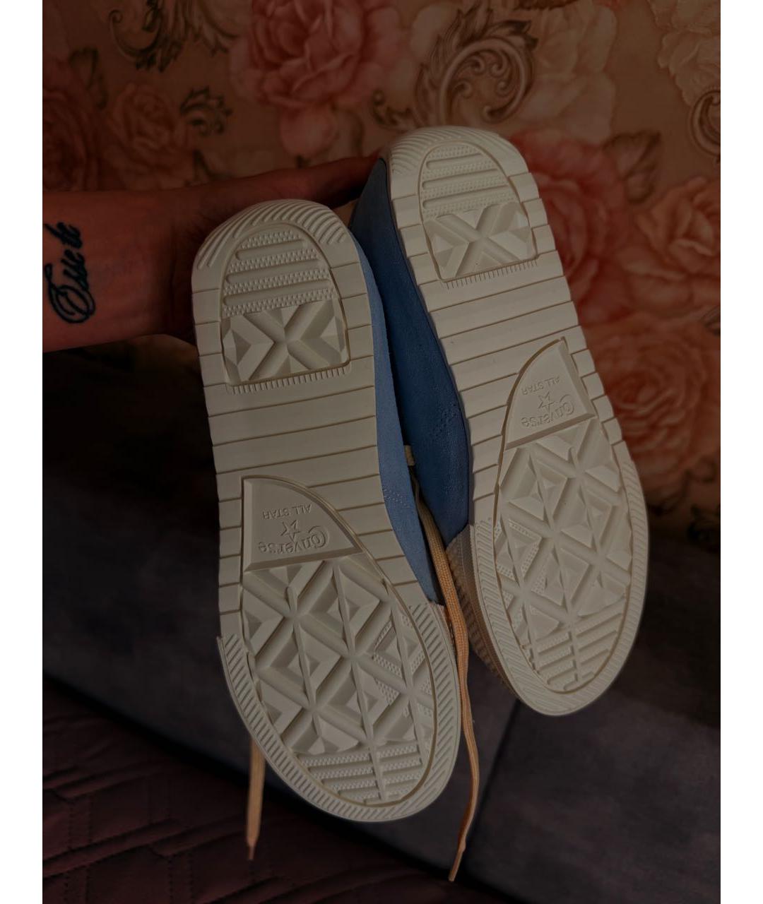 CONVERSE Голубые замшевые кеды, фото 5