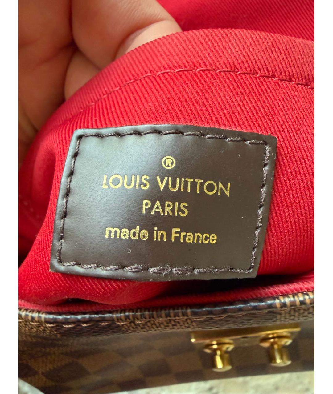 LOUIS VUITTON Горчичная кожаная сумка через плечо, фото 3