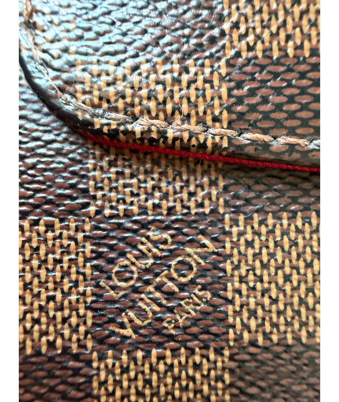 LOUIS VUITTON Горчичная кожаная сумка через плечо, фото 6