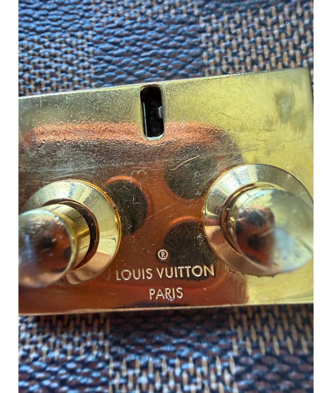 LOUIS VUITTON Горчичная кожаная сумка через плечо, фото 5