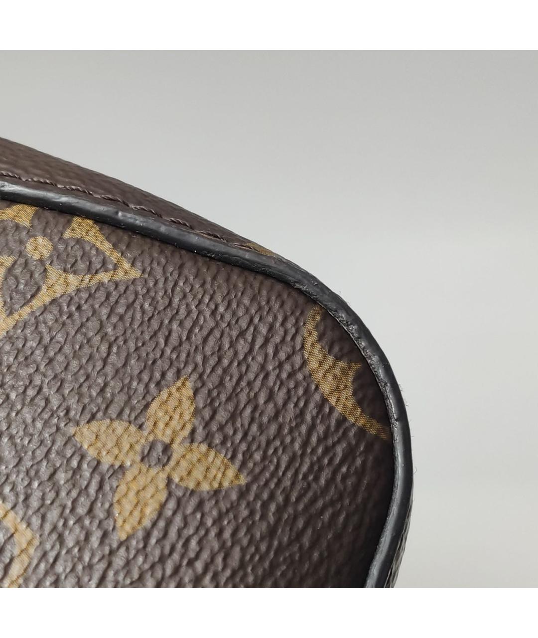 LOUIS VUITTON Коричневая кожаная сумка тоут, фото 7