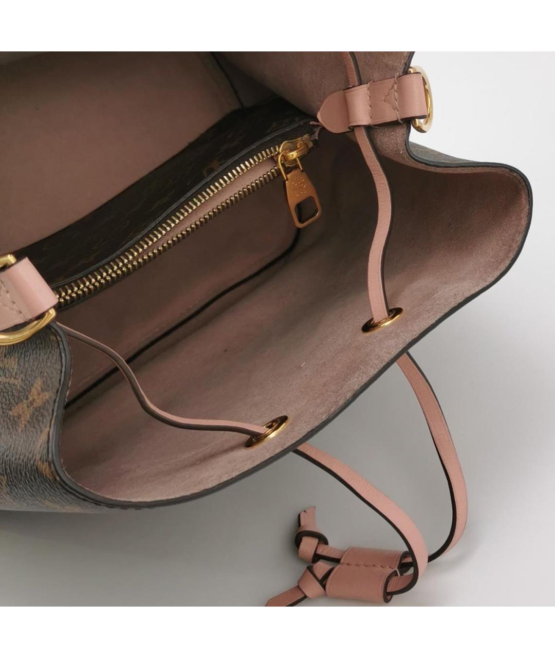 LOUIS VUITTON Коричневая кожаная сумка тоут, фото 5