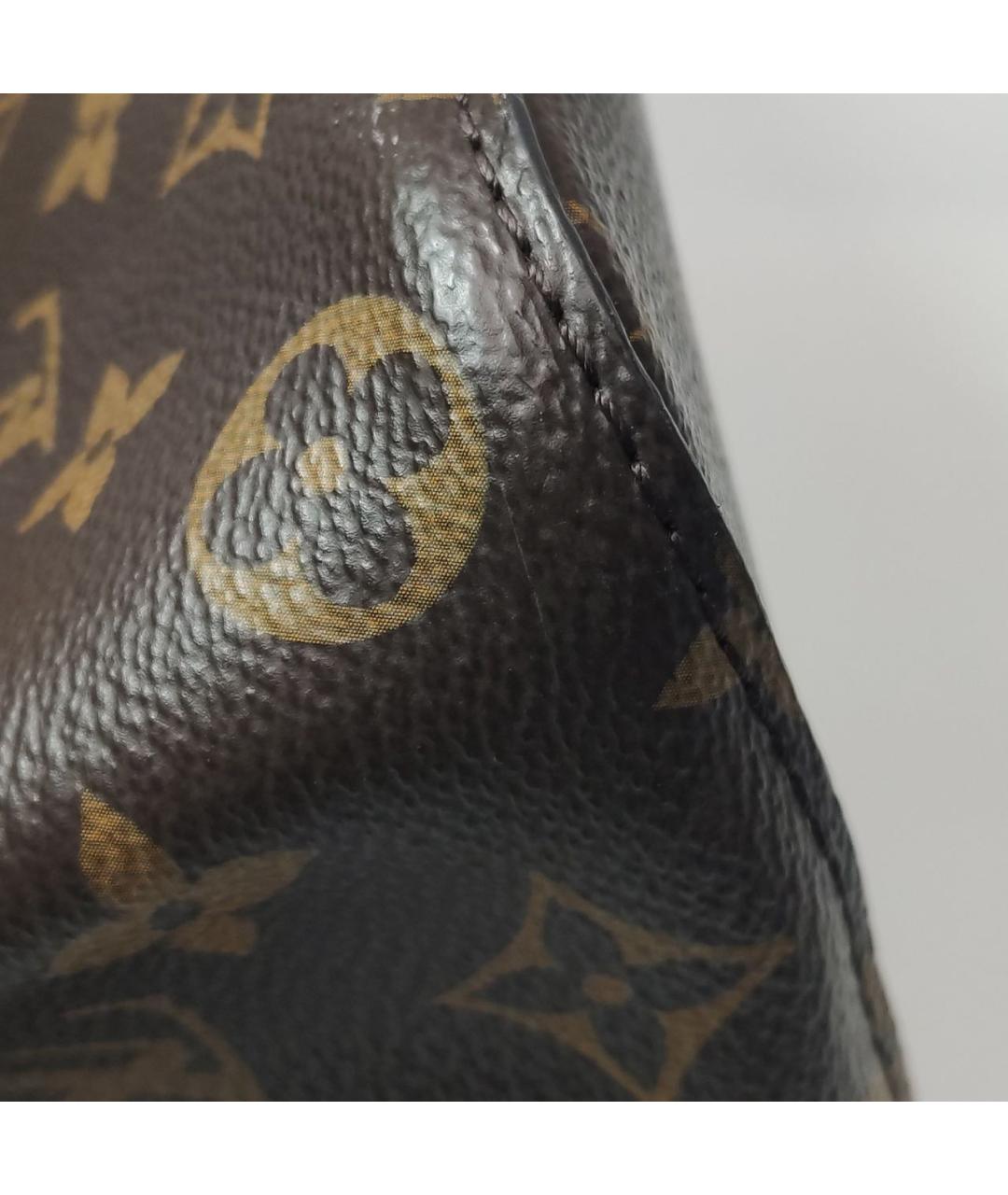 LOUIS VUITTON Коричневая кожаная сумка тоут, фото 8