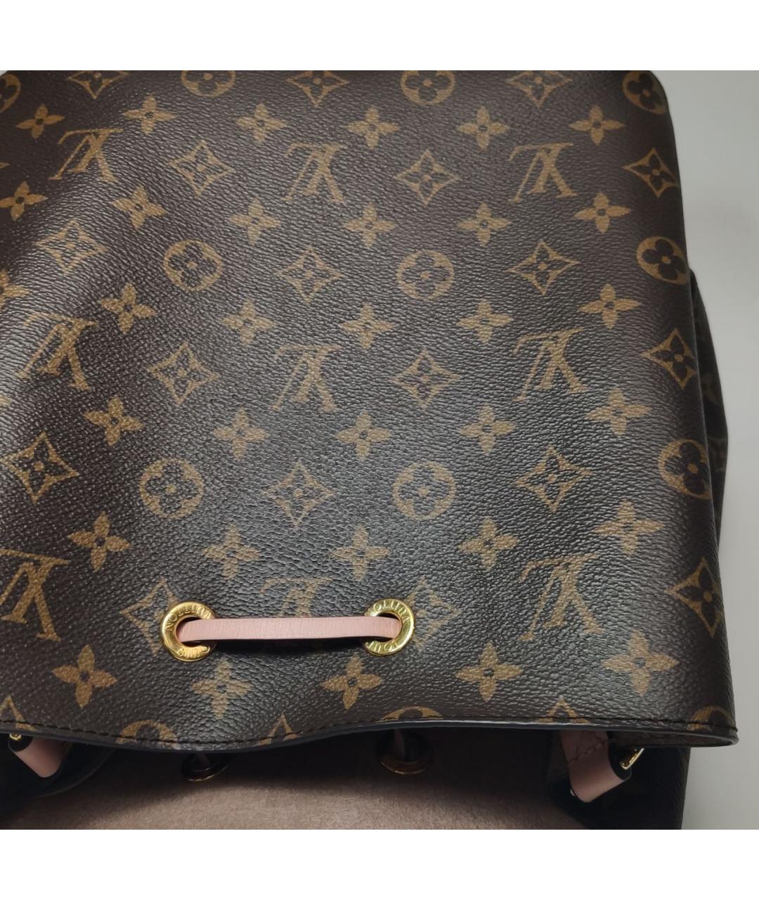LOUIS VUITTON Коричневая кожаная сумка тоут, фото 6