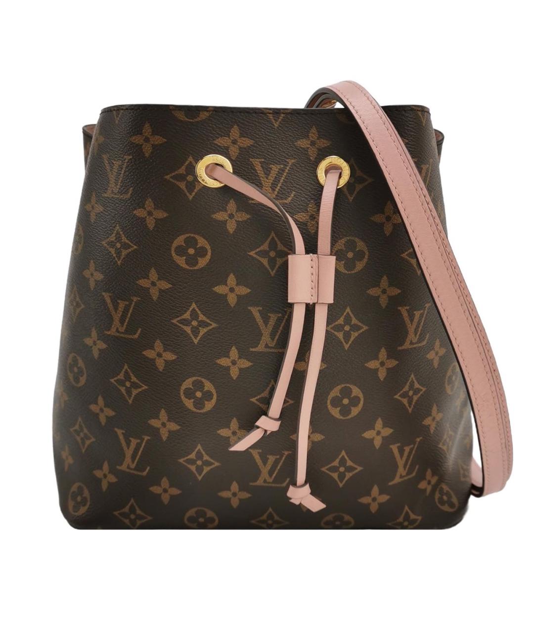 LOUIS VUITTON Коричневая кожаная сумка тоут, фото 9