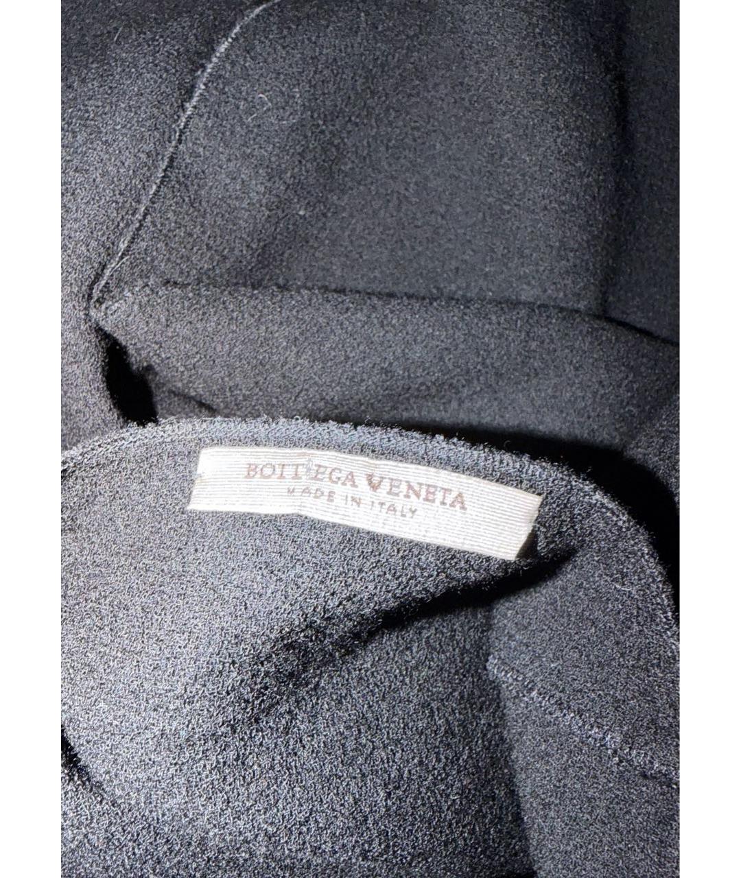 BOTTEGA VENETA Черное шерстяное повседневное платье, фото 3