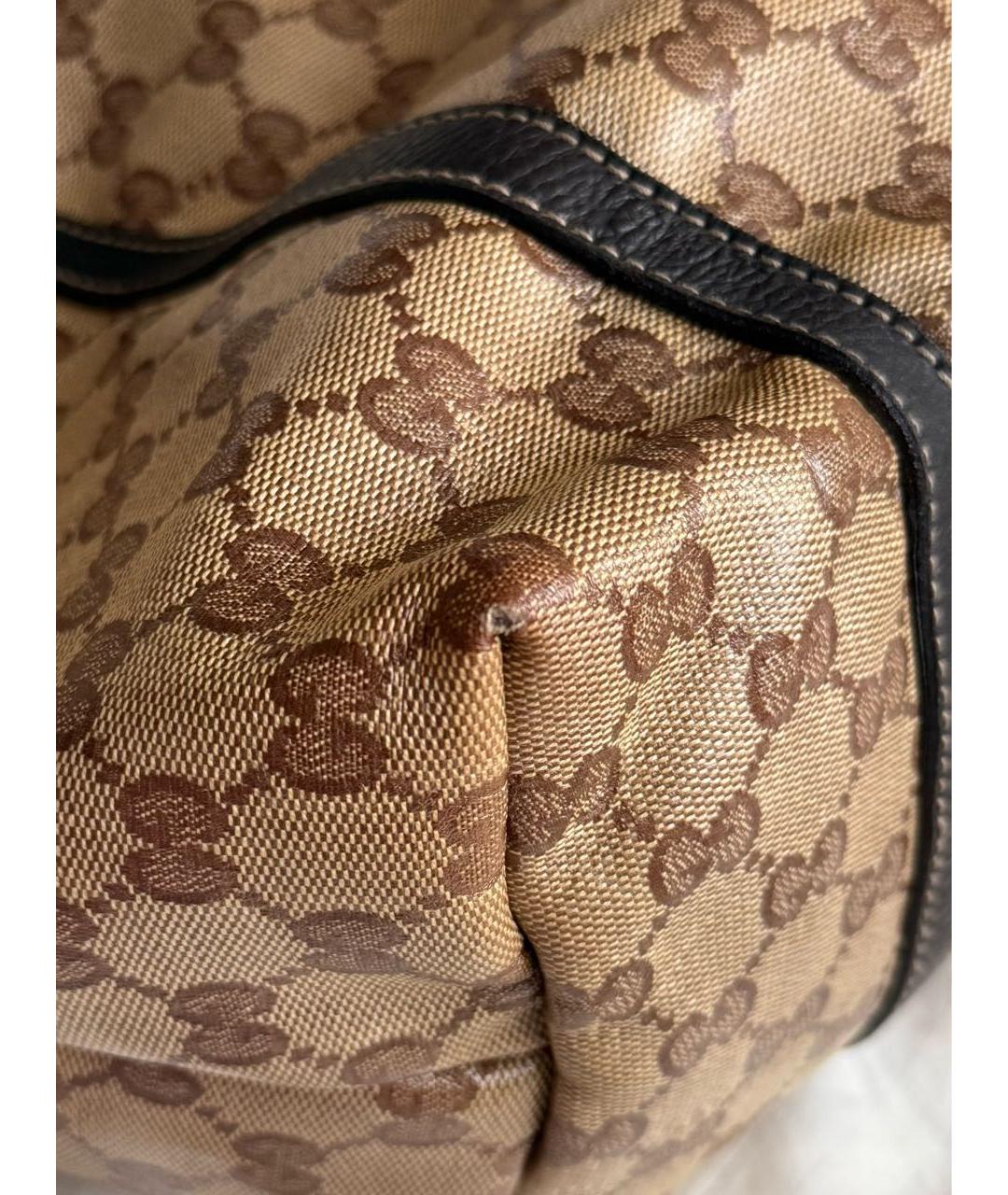 GUCCI Коричневая сумка тоут из лакированной кожи, фото 8