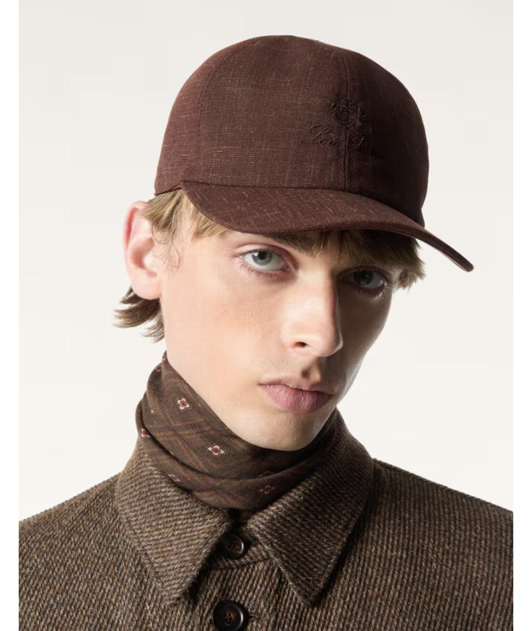 LORO PIANA Коричневая шерстяная кепка/бейсболка, фото 4