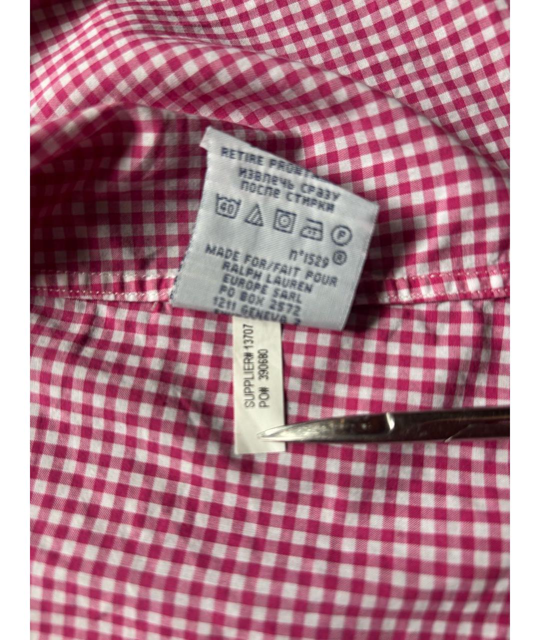 POLO RALPH LAUREN Коралловая хлопковая кэжуал рубашка, фото 5