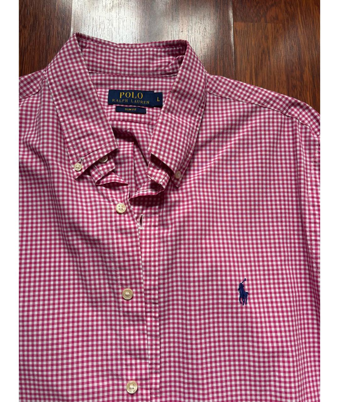 POLO RALPH LAUREN Коралловая хлопковая кэжуал рубашка, фото 8