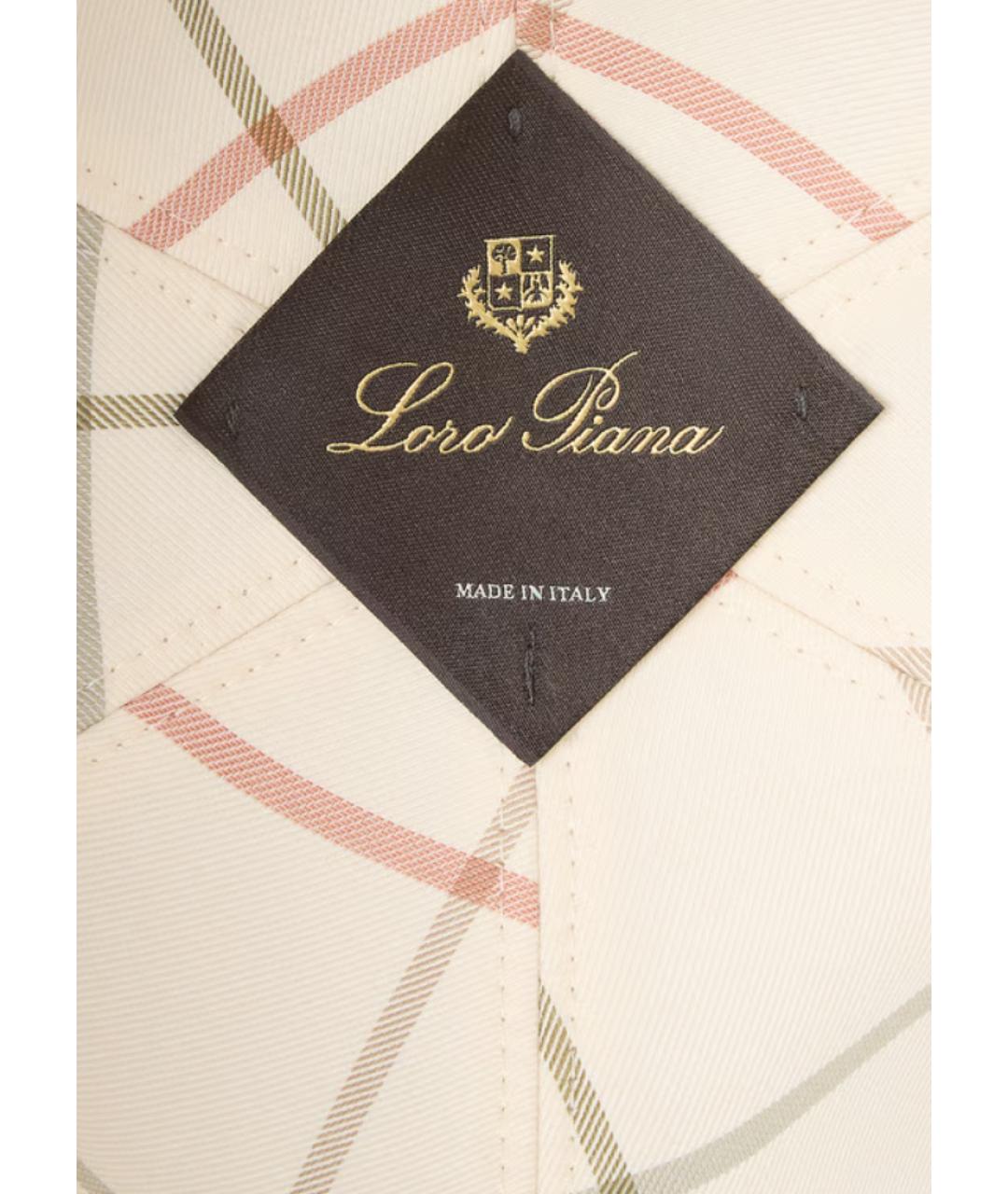 LORO PIANA Бежевая льняная кепка/бейсболка, фото 3